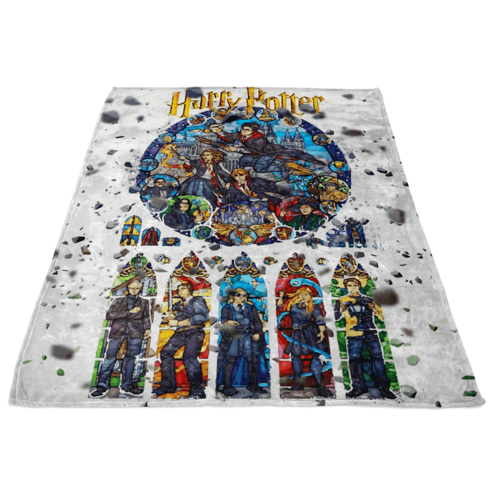 Harry Potter Fleece Blanket Explode & Shatter White Blanket - Lusy Store