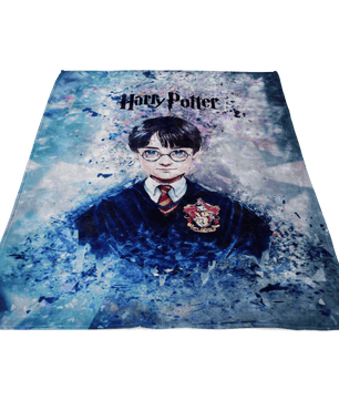 Harry Potter Fleece Blanket Fragment Blue Blanket - Lusy Store