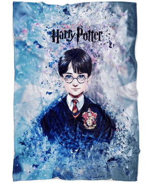 Harry Potter Fleece Blanket Fragment Blue Blanket - Lusy Store