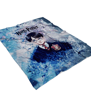 Harry Potter Fleece Blanket Fragment Blue Blanket - Lusy Store