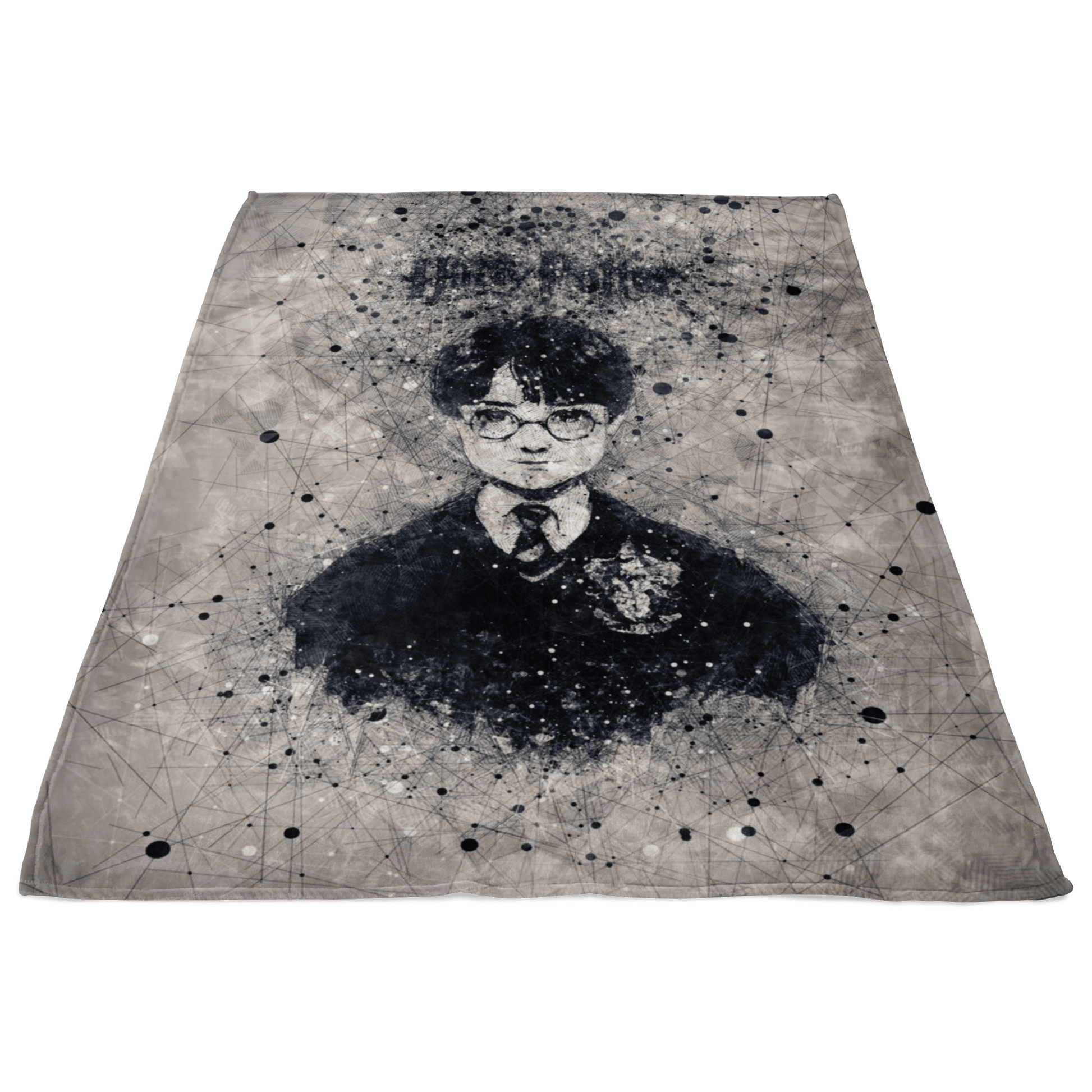 Harry Potter Fleece Blanket Geometric Art Black Blanket - Lusy Store