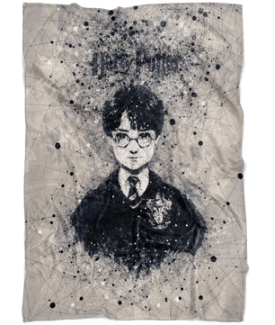 Harry Potter Fleece Blanket Geometric Art Black Blanket - Lusy Store