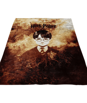 Harry Potter Fleece Blanket Grunge Yellow Blanket - Lusy Store