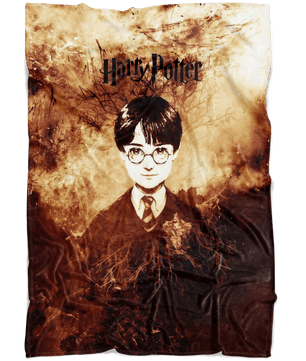 Harry Potter Fleece Blanket Grunge Yellow Blanket - Lusy Store