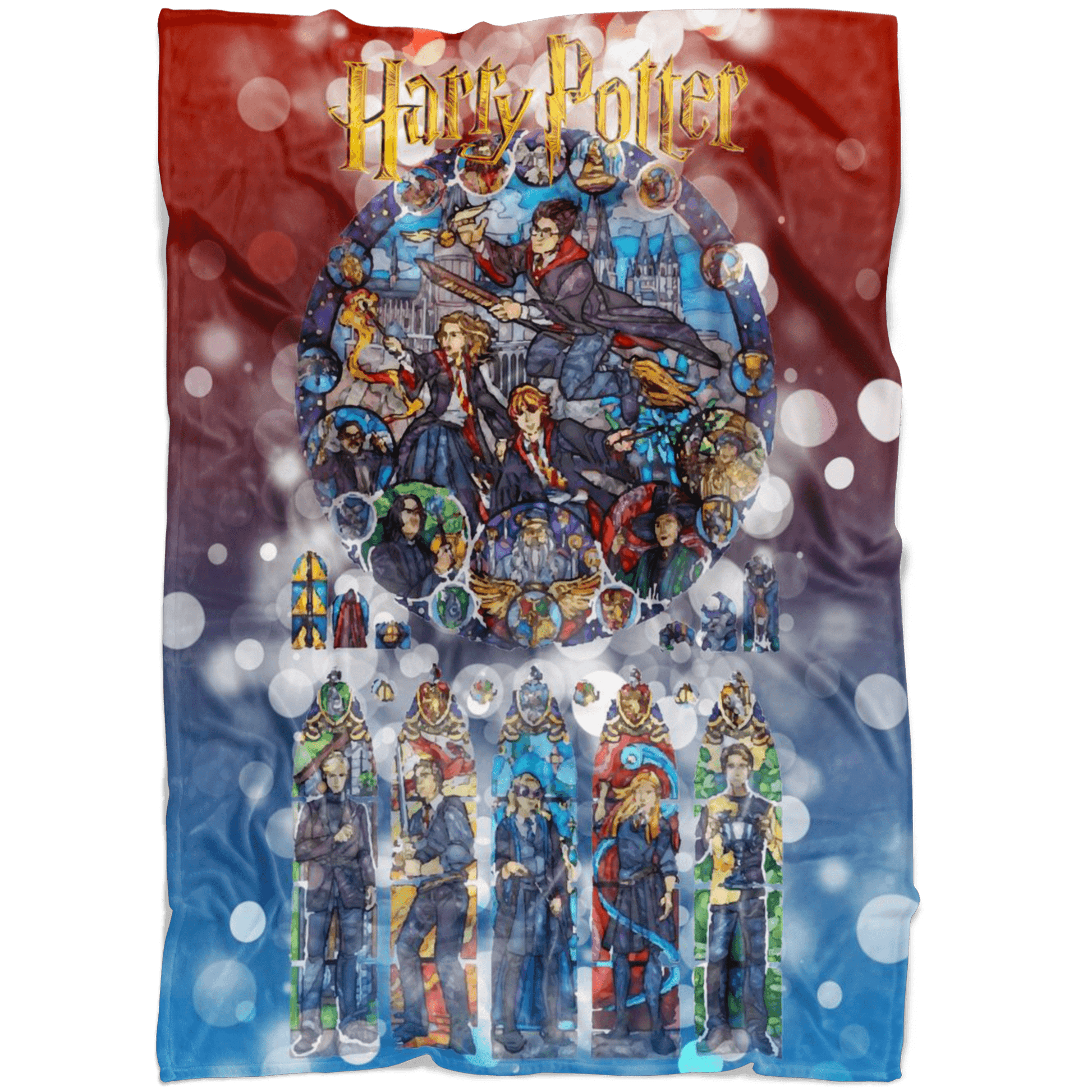 Harry Potter Fleece Blanket Hoildays Bokeh Blanket - Lusy Store