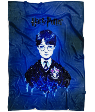 Harry Potter Fleece Blanket Magic Night Blue Blanket - Lusy Store