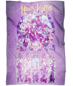 Harry Potter Fleece Blanket Magic Night Purple Blanket - Lusy Store