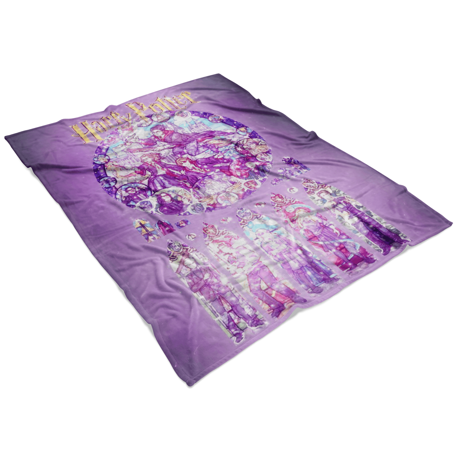Harry Potter Fleece Blanket Magic Night Purple Blanket - Lusy Store
