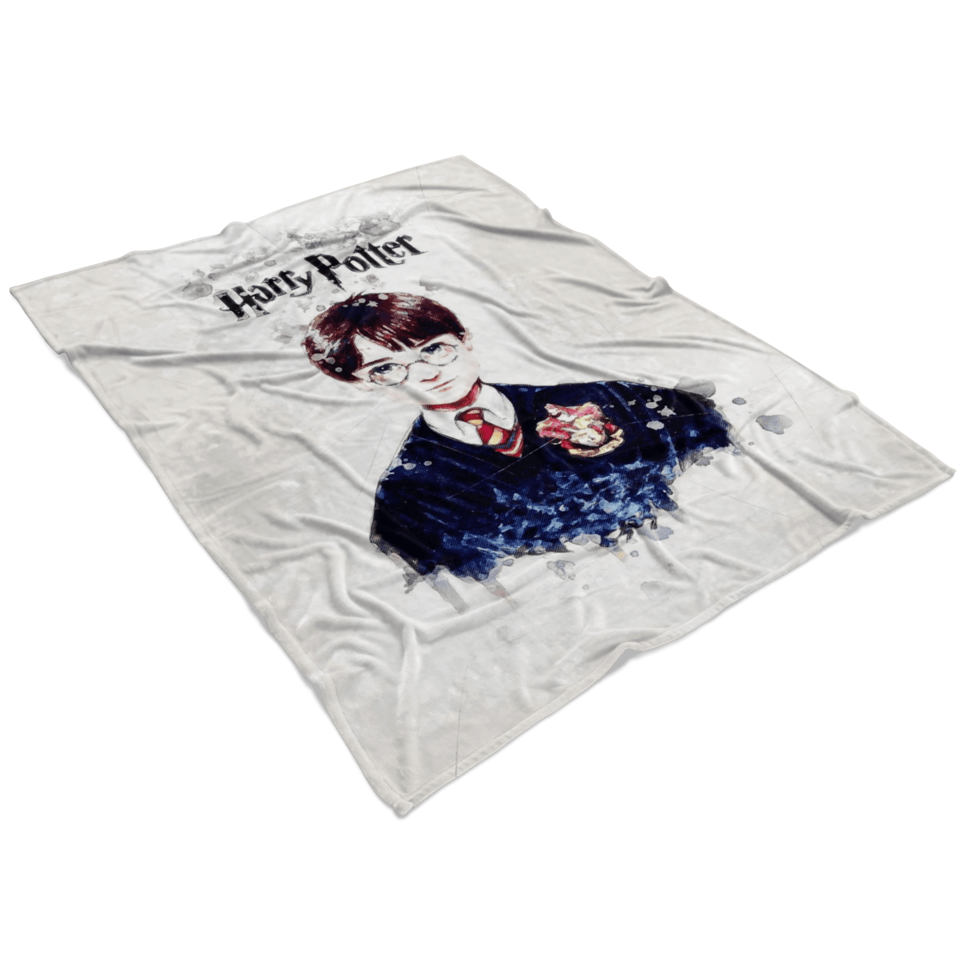 Harry Potter Fleece Blanket Mix Art White Blanket - Lusy Store