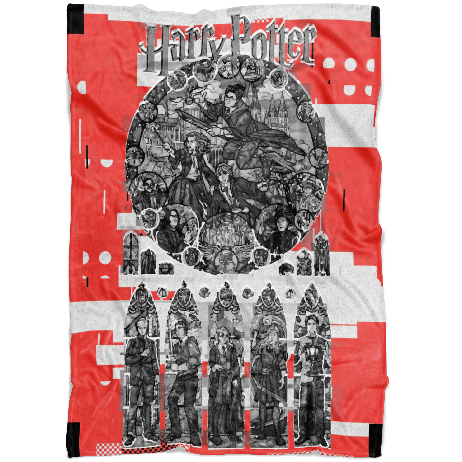Harry Potter Fleece Blanket Modern Red Blanket - Lusy Store