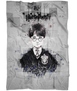 Harry Potter Fleece Blanket Pixels Grey Blanket - Lusy Store
