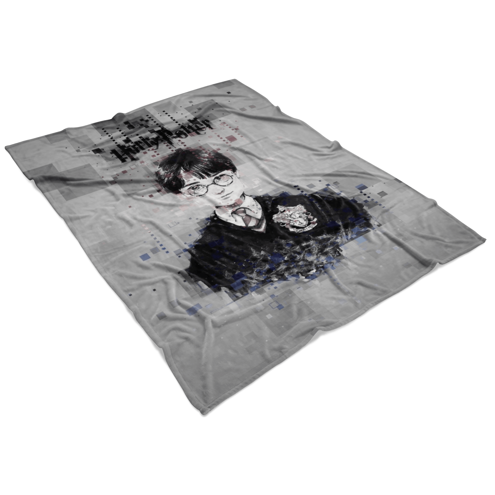 Harry Potter Fleece Blanket Pixels Grey Blanket - Lusy Store