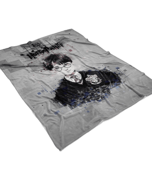 Harry Potter Fleece Blanket Pixels Grey Blanket - Lusy Store