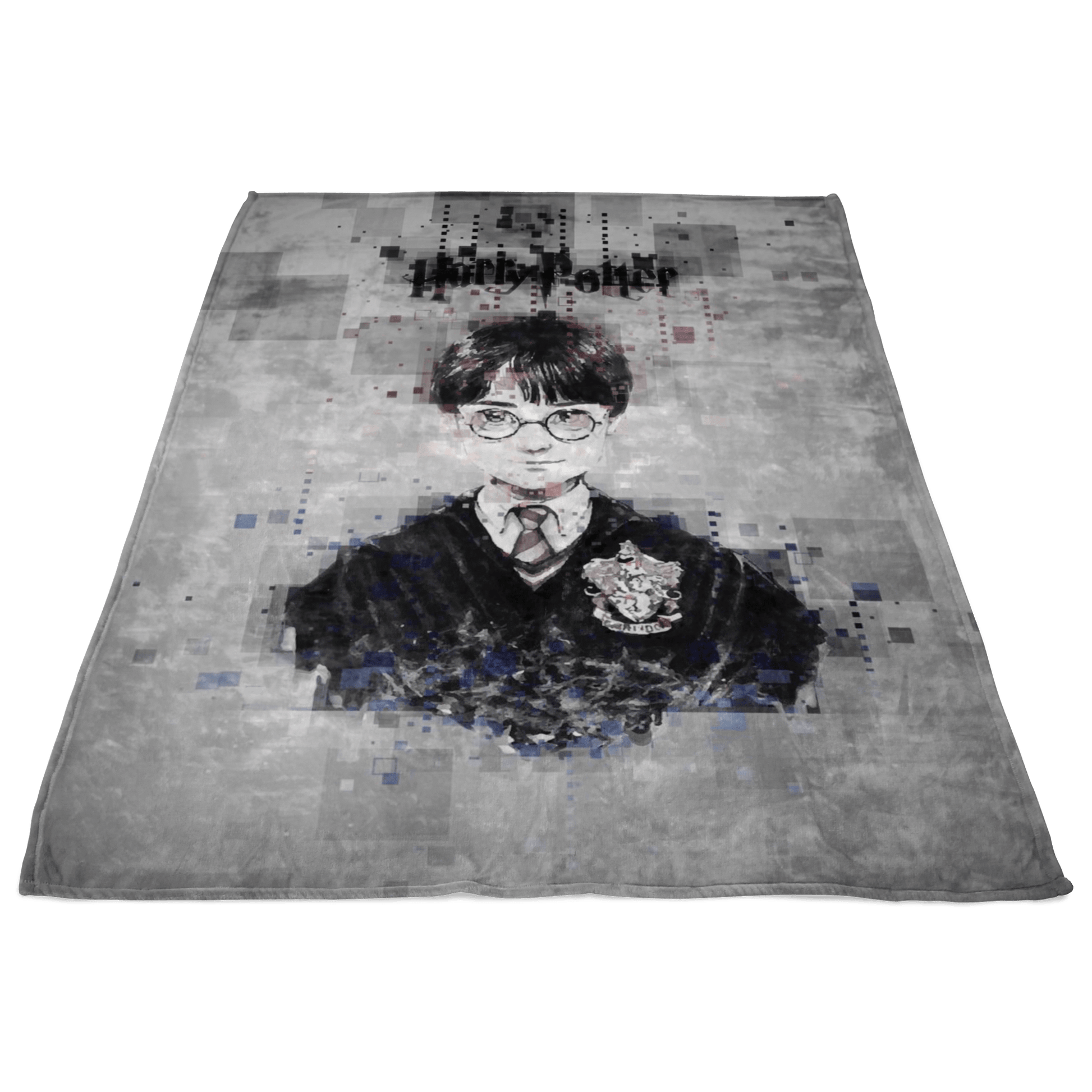 Harry Potter Fleece Blanket Pixels Grey Blanket - Lusy Store