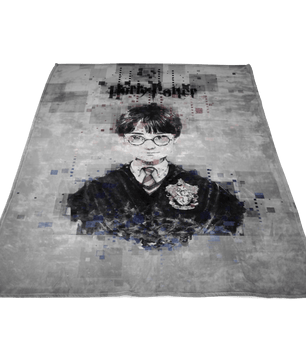 Harry Potter Fleece Blanket Pixels Grey Blanket - Lusy Store