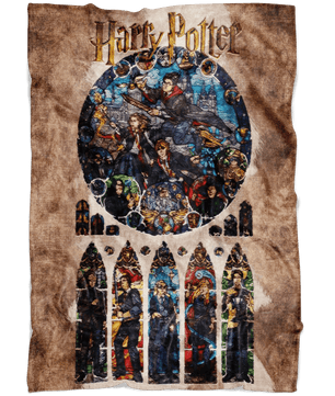 Harry Potter Fleece Blanket Real Oil Painting Brown Blanket - Lusy Store