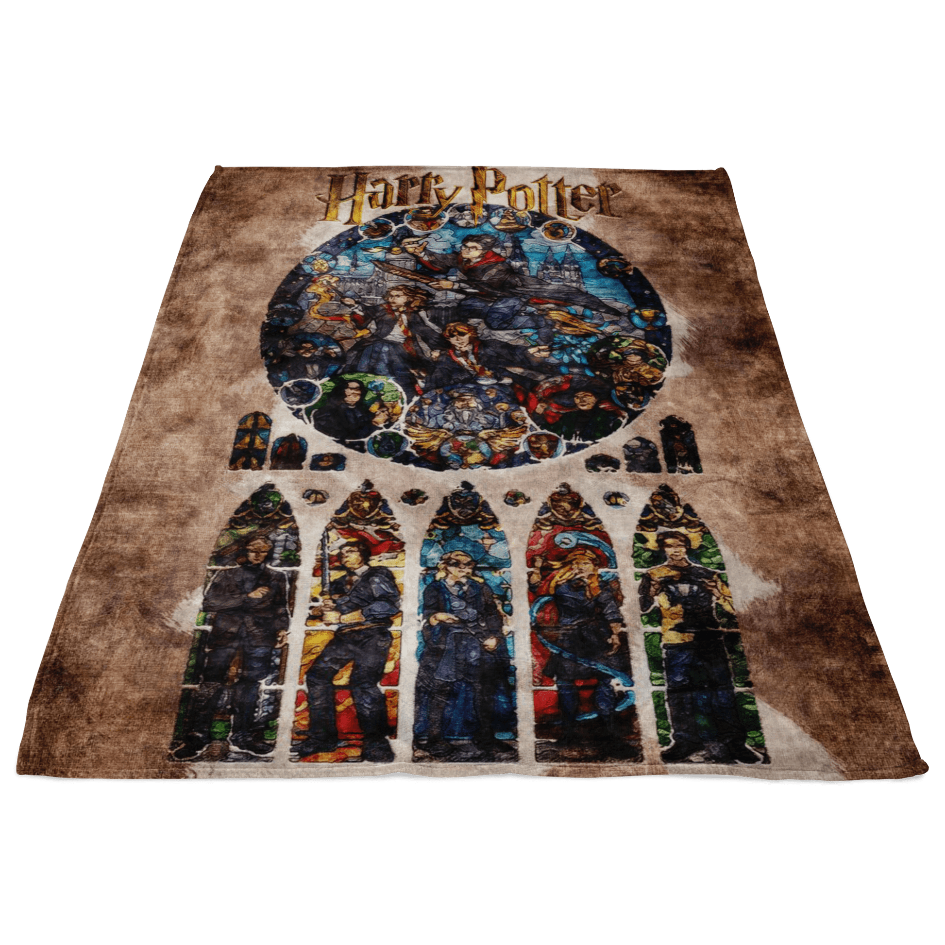 Harry Potter Fleece Blanket Real Oil Painting Brown Blanket - Lusy Store