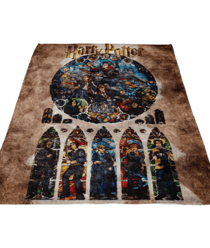 Harry Potter Fleece Blanket Real Oil Painting Brown Blanket - Lusy Store