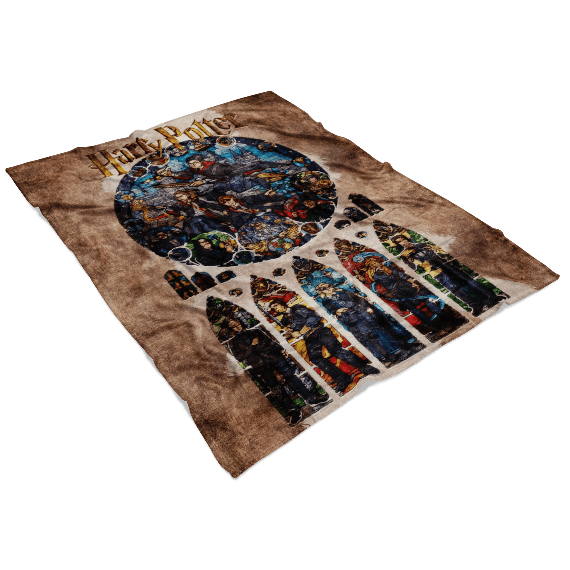 Harry Potter Fleece Blanket Real Oil Painting Brown Blanket - Lusy Store