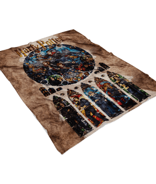 Harry Potter Fleece Blanket Real Oil Painting Brown Blanket - Lusy Store