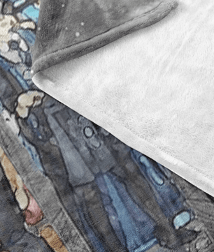 Harry Potter Fleece Blanket Sketch Mix Grey Blanket - Lusy Store