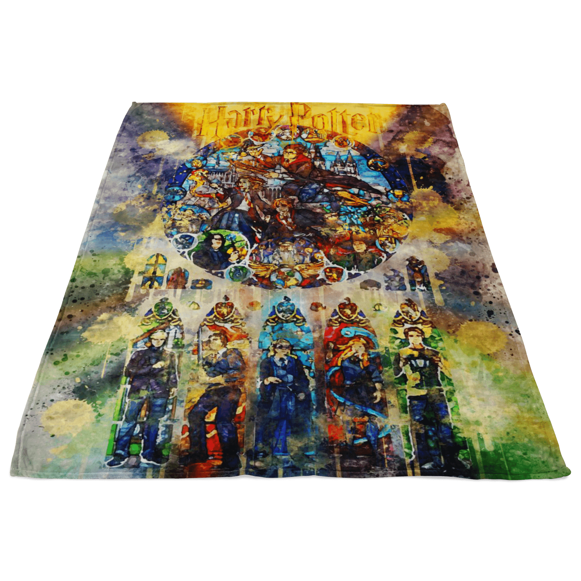 Harry Potter Fleece Blanket Watercolor Blanket - Lusy Store