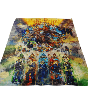 Harry Potter Fleece Blanket Watercolor Blanket - Lusy Store