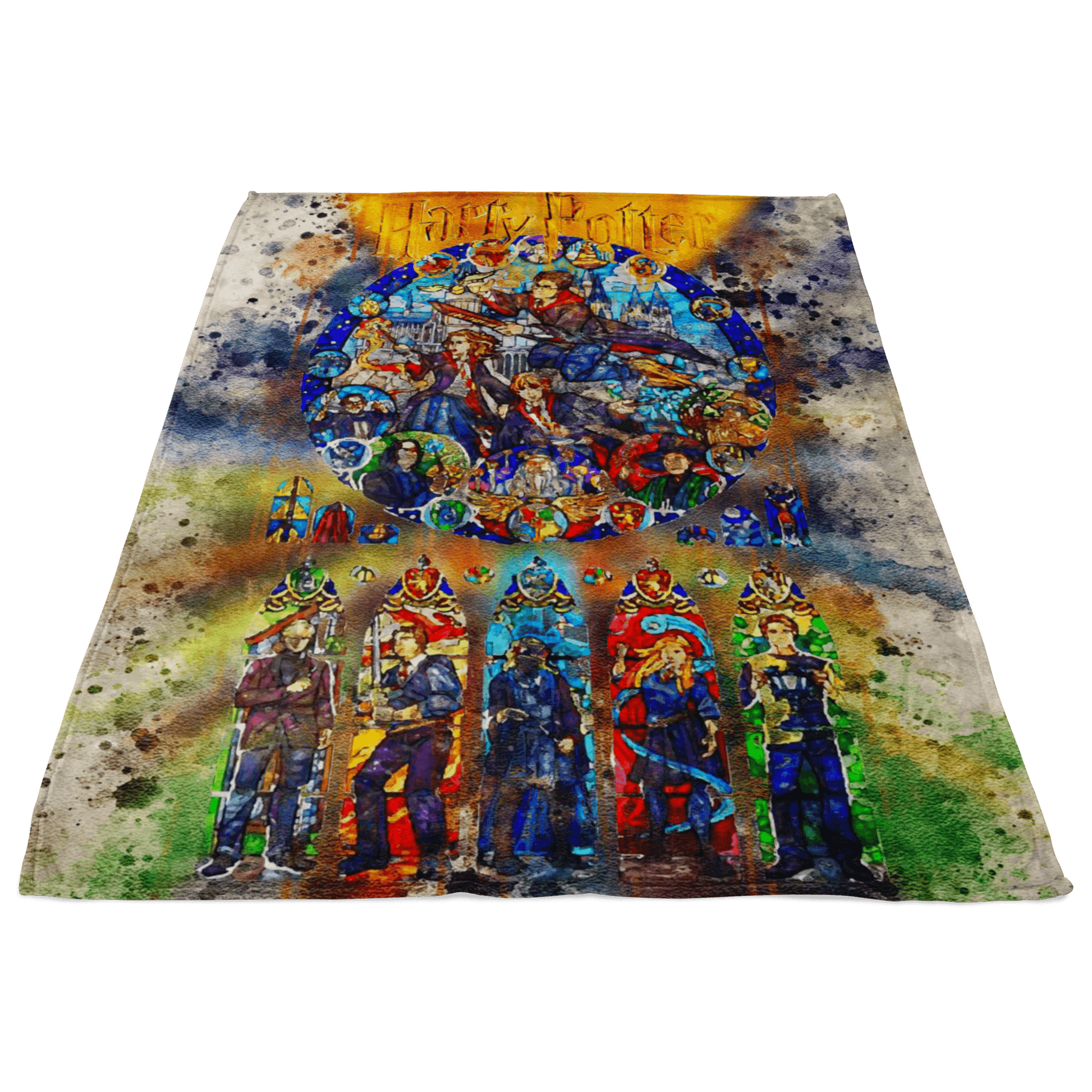 Harry Potter Fleece Blanket Watercolor Blanket Supremely Soft - Lusy Store
