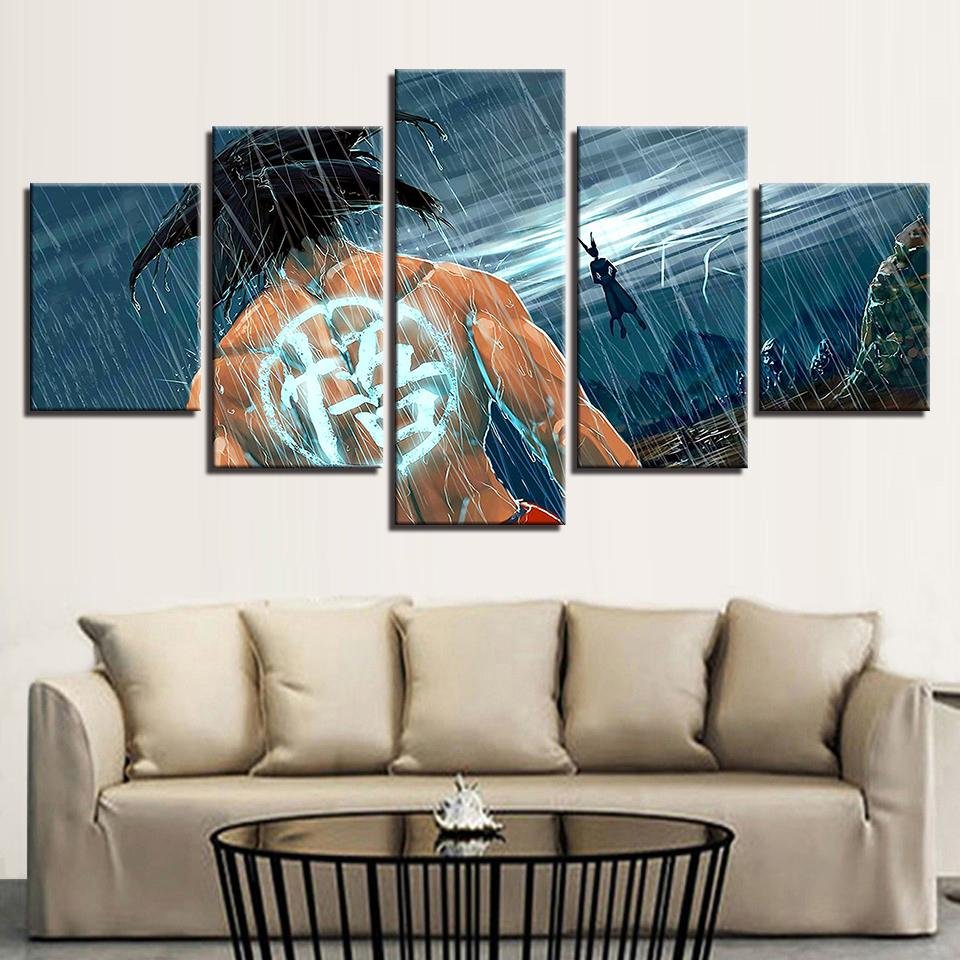 HD Prints Home Wall Art Decor Framework Canvas Pictures 5 Pieces Dragon Ball Z - Lusy Store