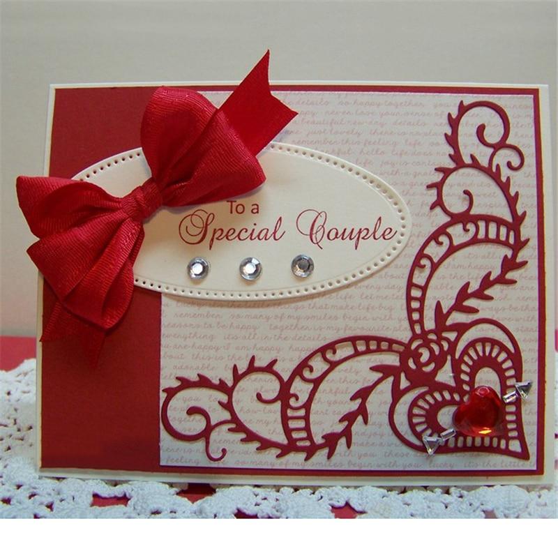 Heart Corner Metal Cutting Dies For Scrapbooking Card Making Album Embossing Crafts Diecut - Lusy Store