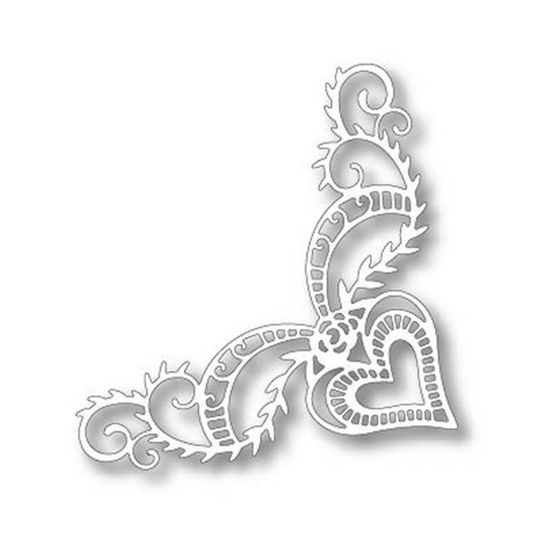 Heart Corner Metal Cutting Dies For Scrapbooking Card Making Album Embossing Crafts Diecut - Lusy Store