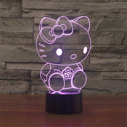 Hello Kitty 3D USB Touch Switch Night Light Lamp LED Light Atmosphere Bedroom Desk lamp