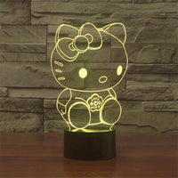 Hello Kitty 3D USB Touch Switch Night Light Lamp LED Light Atmosphere Bedroom Desk lamp