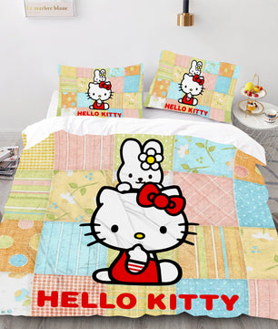 Hello Kitty and Daniel Bed Set Cute Bedding Set Cartoon Bed Sheet Cotton Comforters Colorful Duvet Covers LS865 - Lusy Store