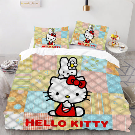 Hello Kitty and Daniel Bed Set Cute Bedding Set Cartoon Bed Sheet Cotton Comforters Colorful Duvet Covers LS865 - Lusy Store