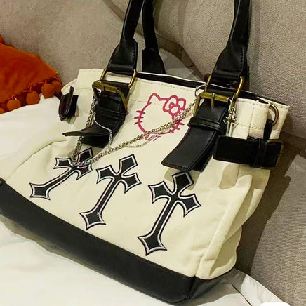 Hello Kitty Backpack Kawaii Anime Crossbody Bag High Appearance Level Birthday Christmas Present C85 - Lusy Store