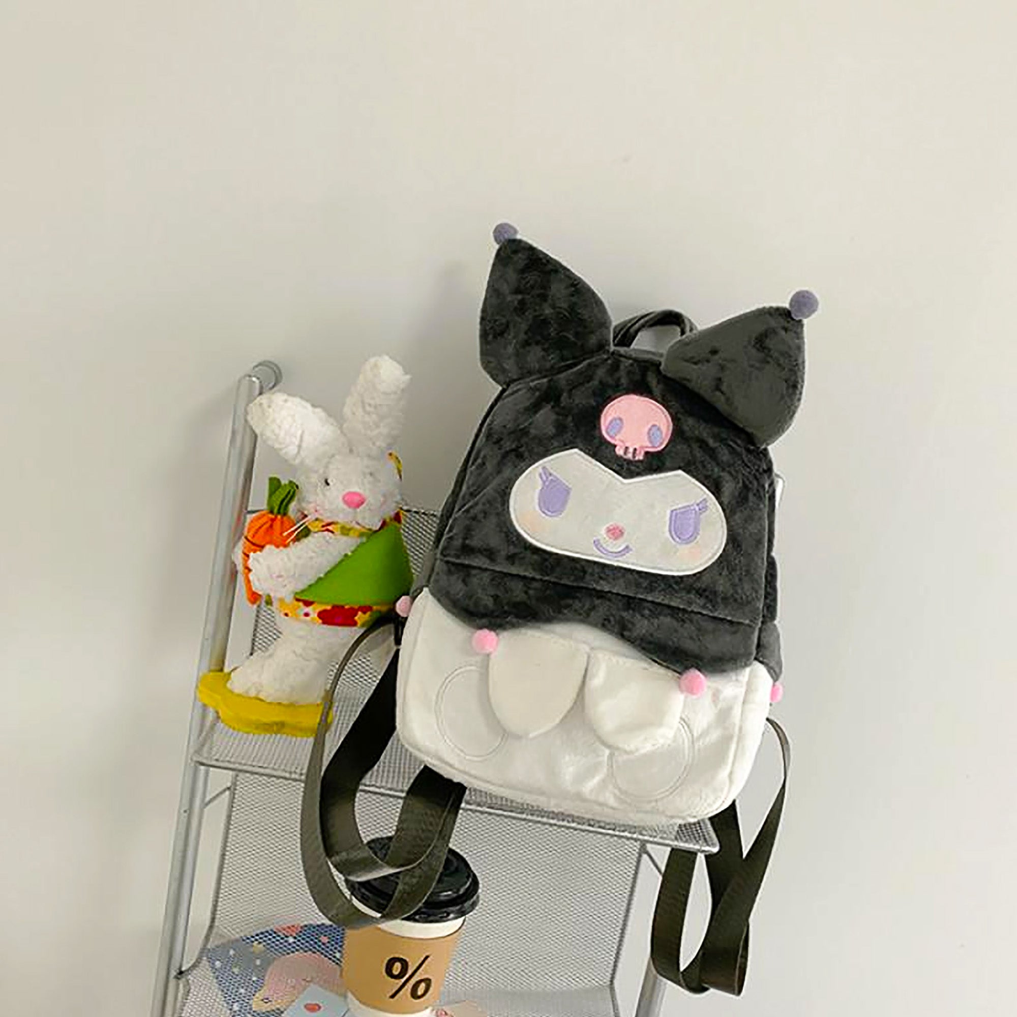 2022 Sanrio Kuromi Plush Toys Kawaii Backpack Cute Fashion Decor