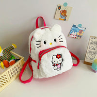Hello Kitty Backpack Kawaii Sanrioed Kuromi Cartoon Plush Bag Soft Stuffed Animals C75 - Lusy Store