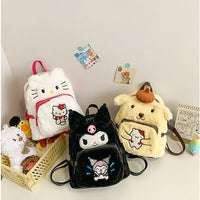 Hello Kitty Backpack Kawaii Sanrioed Kuromi Cartoon Plush Bag Soft Stuffed Animals C75 - Lusy Store