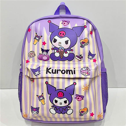 Hello Kitty Backpack Sanrio High Capacity Waterproof Kulomi Student Bag C71 Kuromi 15"x11"x4.3"