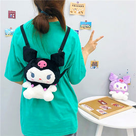 Hello Kitty Backpack Sanrio Kuromi Plush Toys Kawaii Cute Fashion For Girls Children C84 - Lusy Store