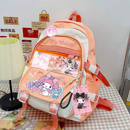Hello Kitty Backpack Sanrio Melody Kulomi High Capacity Waterproof Laptop School Bag C70 - Lusy Store