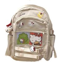 Hello Kitty Backpack Soft Girl Cute Campus Schoolbag Middle School Student C81 - Lusy Store