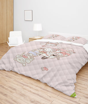 Hello Kitty Bed Set Adorable Elegance Cute Bedding Set for Sweet Dreams - Lusy Store LLC