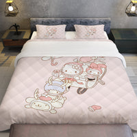Hello Kitty Bed Set Adorable Elegance Cute Bedding Set for Sweet Dreams - Lusy Store LLC