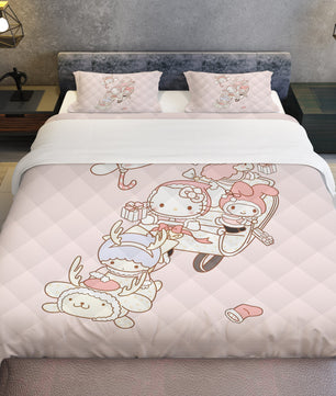 Hello Kitty Bed Set Adorable Elegance Cute Bedding Set for Sweet Dreams - Lusy Store LLC