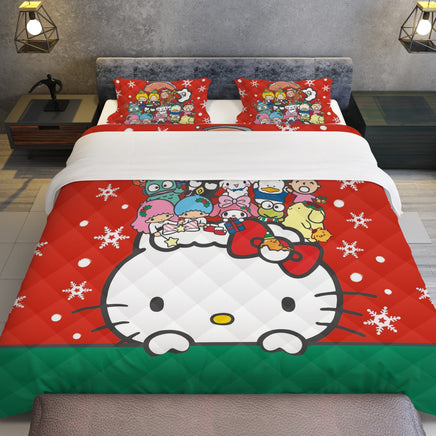 Hello Kitty Bed Set- Adorable Slumber - Hello Kitty and Friends Make Bedtime Fun Quilt Set