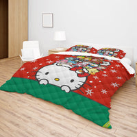 Hello Kitty Bed Set- Adorable Slumber - Hello Kitty and Friends Make Bedtime Fun Quilt Set + Flat Sheet
