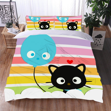 Hello Kitty Bed Set Chococat Sanrio Cute Bed Sheets Cartoon Bed Cotton Comforters Colorful Duvet Covers LS22835 - Lusy Store