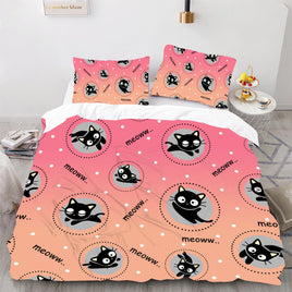 Hello Kitty Bed Set Chococat Sanrio Cute Bed Sheets Cartoon Bed Cotton Comforters Cute Duvet Covers LS22830 - Lusy Store